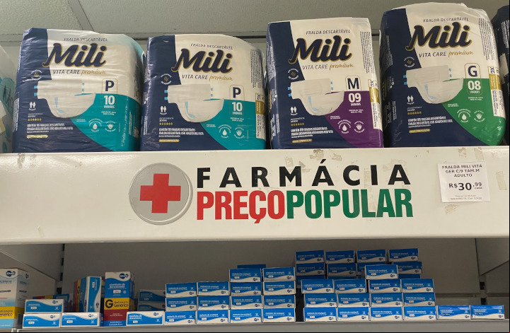 Fraldas e remédios gratuitos não são todos, explica a Farmácia Popular
